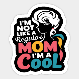 Cool Mom: Vibrant Silhouette Sticker